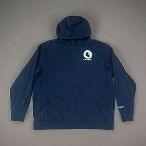 Carhartt Force Pullover Lightweight Hoodie Men's XL Relaxed Fit Logo Navy Blue